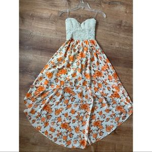 Trac Floral High Low Dress